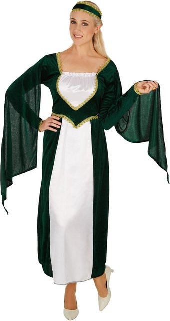 tectake Frauenkostüm Burgprinzessin, Fantasy, Textil, Grün - Bild 1