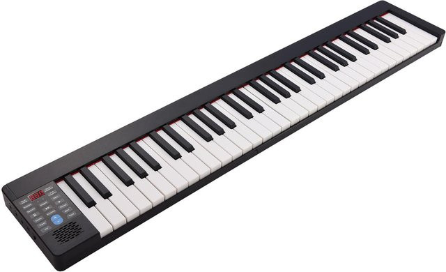 Musysh Faltbares elektronisches Klavier mit 61 Tasten, multifunktionale digitale Orgel mit Bluetooth und LCD-Display, Schwarz - Bild 1