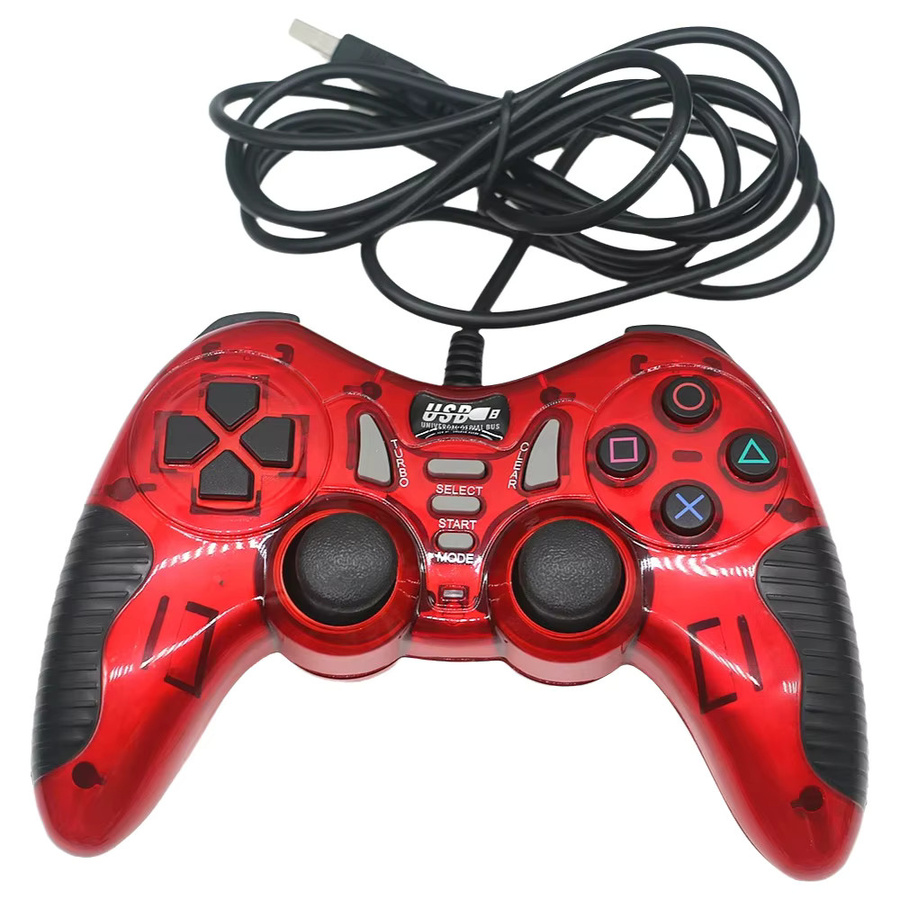 XINWA XINWANG Retro-Arcade-Joystick-Controller in Rot, kabelgebundener USB-Gamepad-Joypad-Griff für PC, Android und PS3 - Bild 5