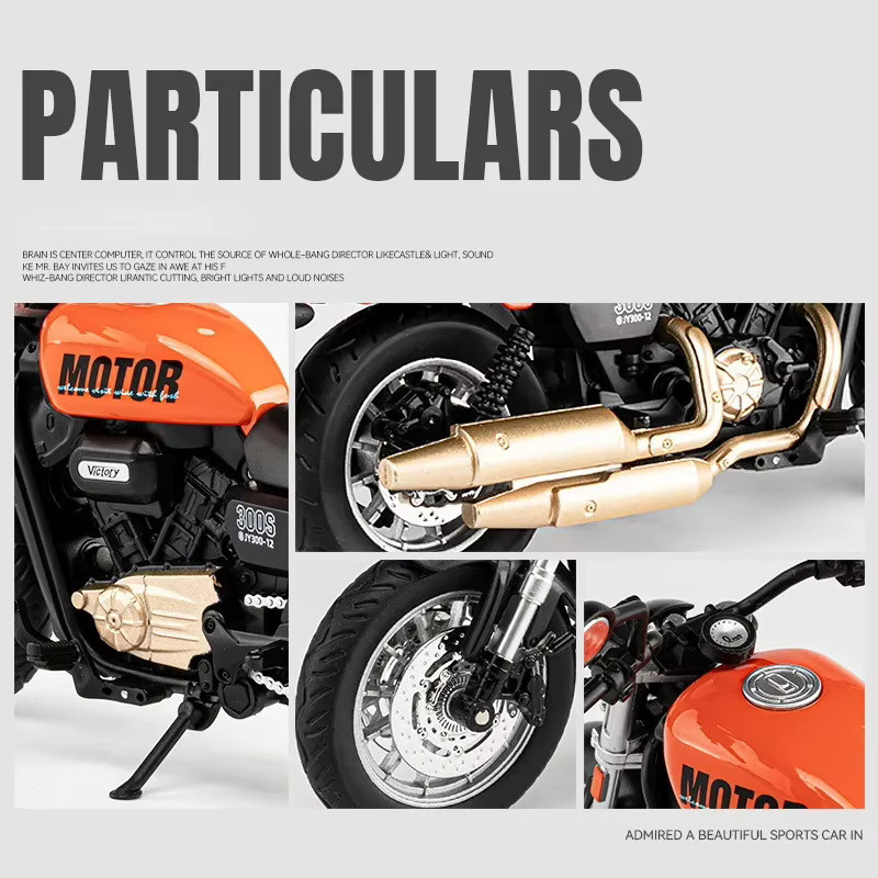 shan Motorrad, Modell, Metall, 1:12, mit Sound und Licht - Bild 3