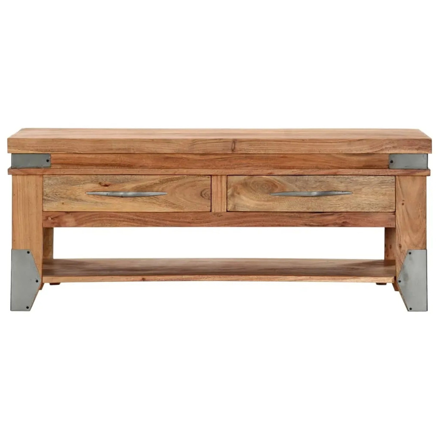 vidaXL Couchtisch aus Massivholz Akazie in Braun, rechteckig, B/T/H: 110 x 52 x 45 cm - Bild 2