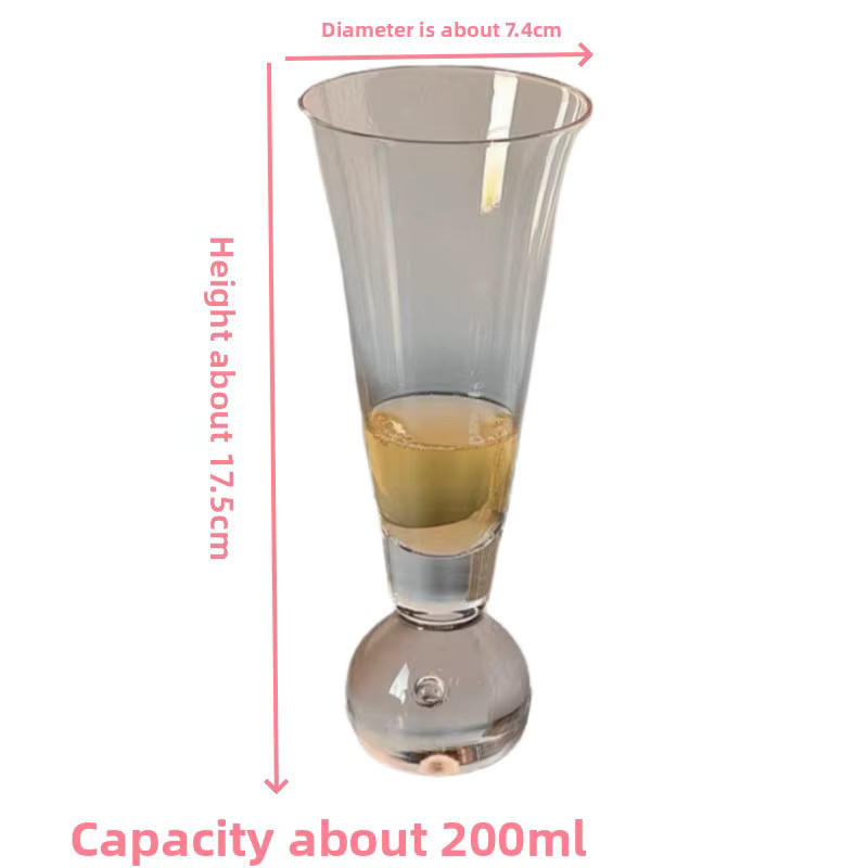 Creative Planet Champagnerglas transparent im minimalistischen Stil - Bild 2