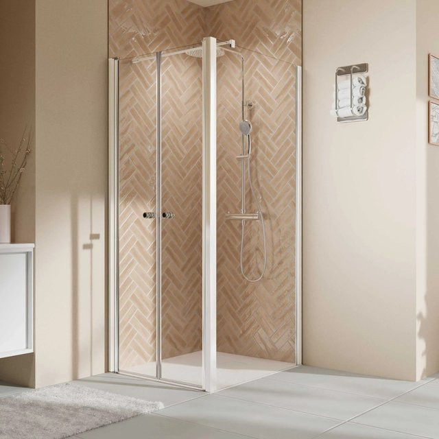 Breuer Seitenwand Elana 2.0 für Pendeltür aus Klarglas in Weiß-Matt, Breite: 100 cm, Höhe: 200 cm, DIN Rechts - Bild 1