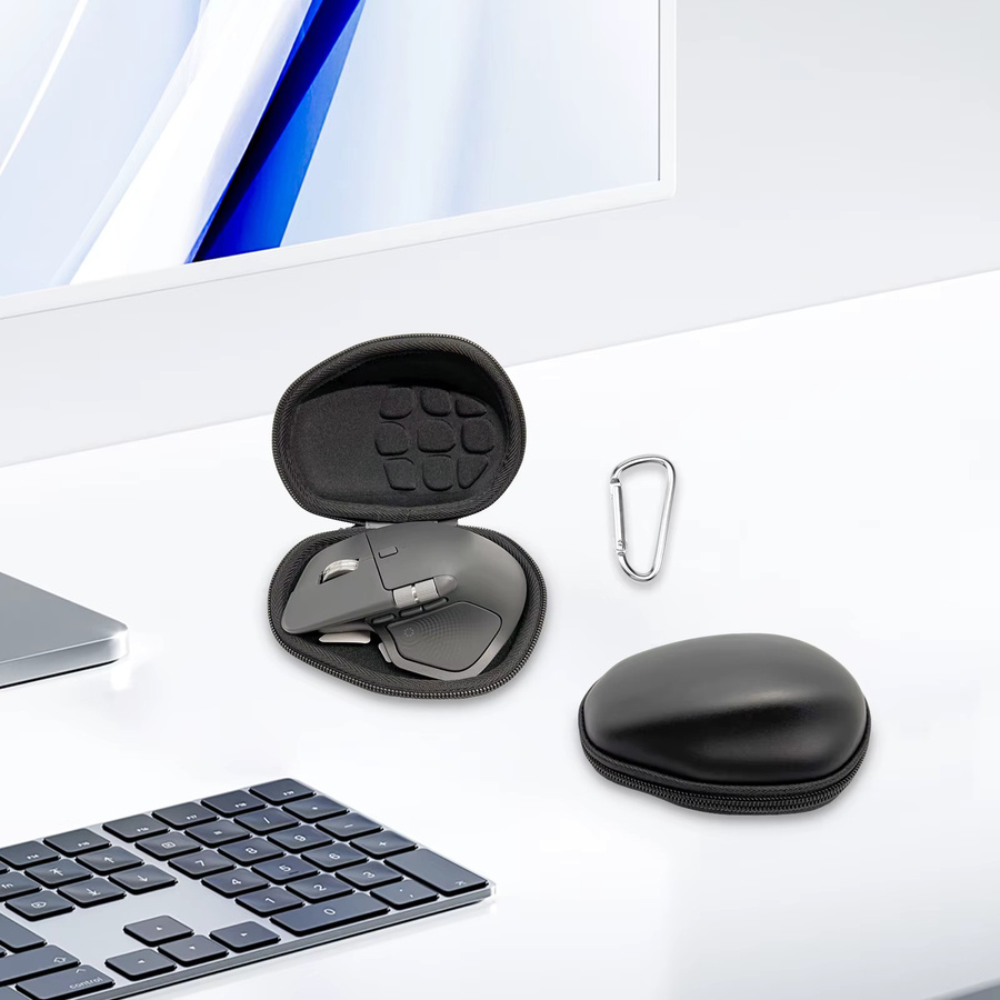 VODOOL Tragetasche für Logitech MX Master 3S/4 in Schwarz, stoßfeste Maustasche für Reisen und Pendler - Bild 2