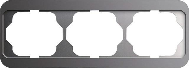 Busch-Jaeger Abdeckrahmen waagerecht 3-fach Alpha Nea in Platin/Silber - Bild 1