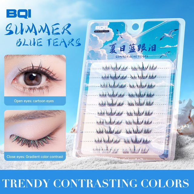 BQI Cluster Wimpern Sommerblau, segmentiert, Unisex - Bild 1