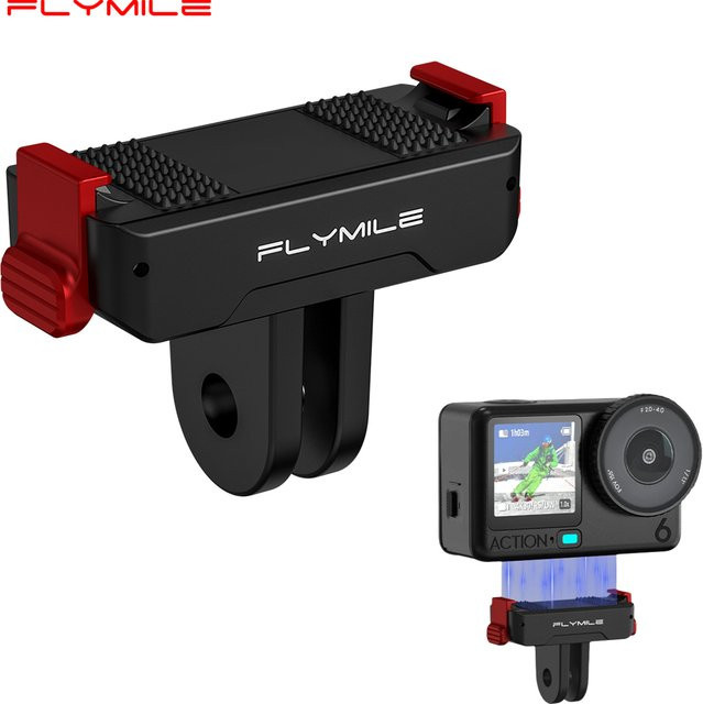 Flymile Schnellwechselbasis-Magnetadapter für DJI OSMO Action 6 in Schwarz als Zubehör Verlängerungshalterungsplatte - Bild 1