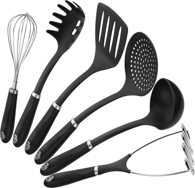 Stanley Rogers Küchenhelfer-Set Pride, 6-teilig, Schwarz, Silikon - Bild 1