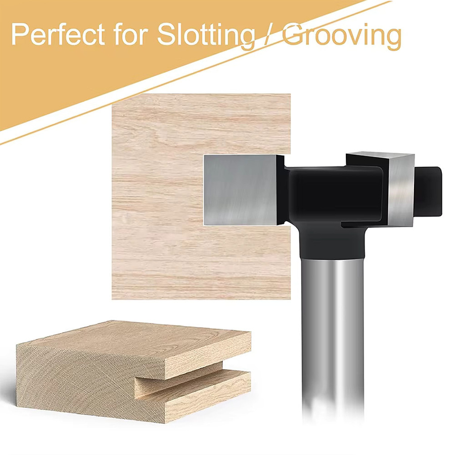 Toorise CNC Spoilboard Surfacing Router Bit mit 1/4 Zoll Schaft für das Planen von Holzplatten in Silber - Bild 4