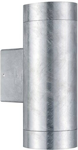 Nordlux Tin Maxi Double Außenwandleuchte GU10 in Silber aus verzinktem Stahl mit Up-and-Down-Effekt - Bild 1