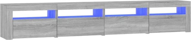 vidaXL TV-Schrank mit LED-Leuchten in Grau Sonoma, B/T/H: 240 x 35 x 40 cm - Bild 1
