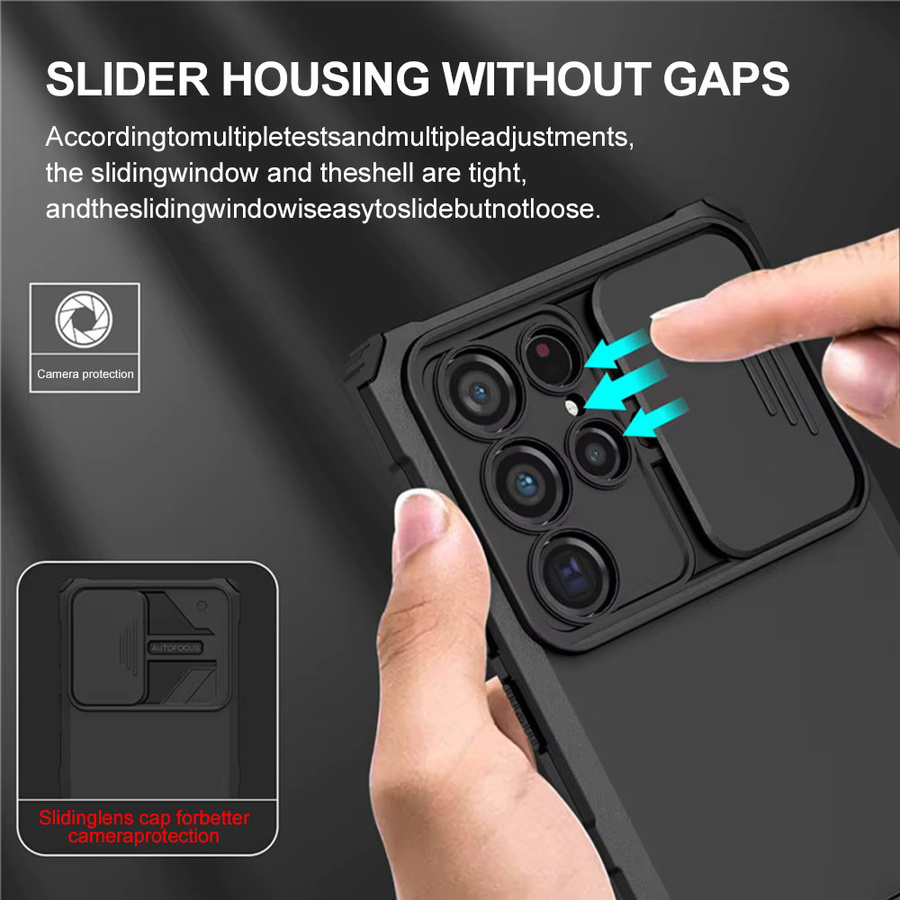 Stoßfeste Handyhülle mit Bumper und Standfunktion für Samsung Galaxy A56 5G A16 A36 A55 A25 A15 A53 A52 A34 A33 A32 A22 A14 A13 A06 A05S in Blau und Schwarz - Bild 3