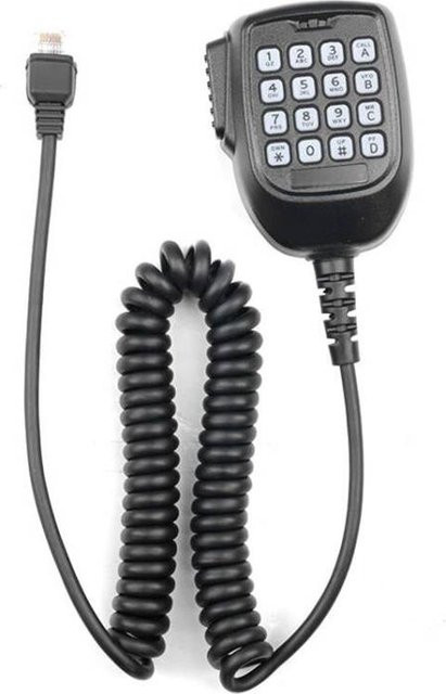 Kenwood Handmikrofon für KMC-62 Walkie-Talkie-Radio mit RJ45 8-poligem Anschluss in Schwarz - Bild 1