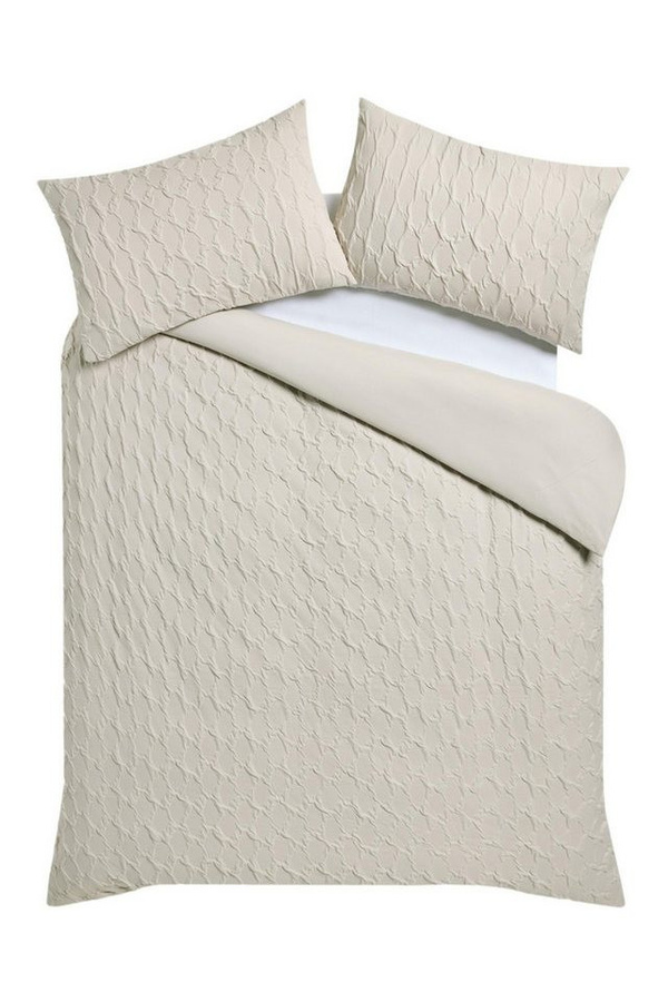 Next Bett-Set mit strukturierter Prägung und Muster aus recyceltem Polyester - Bild 1