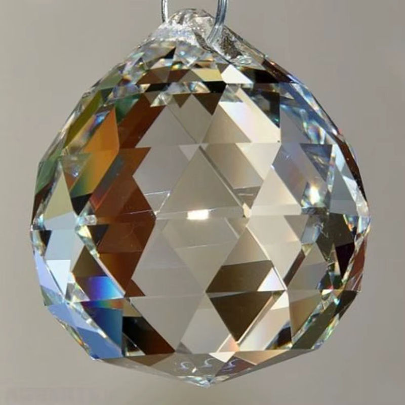 Transparente Kristallkugel als Prisma für Regenbogen-Sonnenfänger und Dekoration, Durchmesser: 20 mm, 30 mm, 40 mm oder 50 mm - Bild 2