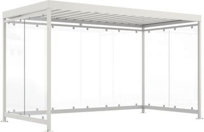 Überdachungssystem WSM Köln K4 grauweiß, B/T/H: 419,5 x 216,5 x 251,0 cm, lichte Höhe: 236,0 cm - Bild 1