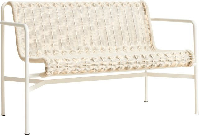 HAY Palissade Cord Dining Bench Essbank aus pulverbeschichtetem Stahl in Weiß - Bild 1