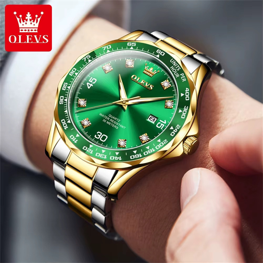 OLEVS Armbanduhr Quarz, Edelstahl, Silber, Herren - Bild 3