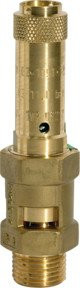 Riegler Sicherheitsventil aus Messing in Gold mit G 1 Anschluss und 8 bar Ansprechdruck - Bild 1