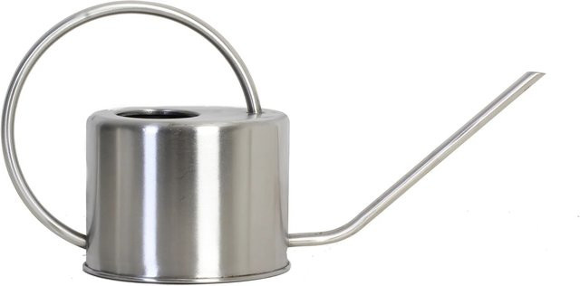 A.H.G. Gießkanne Oval aus Edelstahl in Silber Matt mit langer schmaler Tülle, 1 Liter - Bild 1