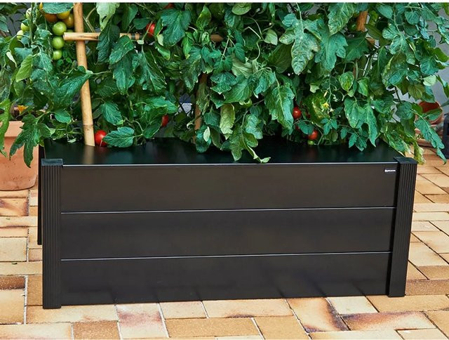 Juliana Pflanzkasten aus Aluminium in Schwarz, B/T/H: 55 x 37 x 95 cm - Bild 1