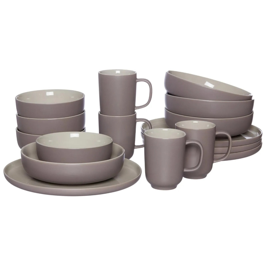 Ritzenhoff & Breker Kombiservice Jasper 16-teilig aus Keramik in Taupe/Beige/Grau - Bild 2
