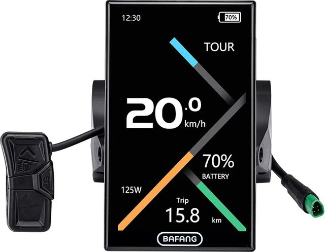 Bafang DPC010 LCD Display mit Bluetooth für E-Bike Mid-Drive Motoren in Schwarz - Bild 1