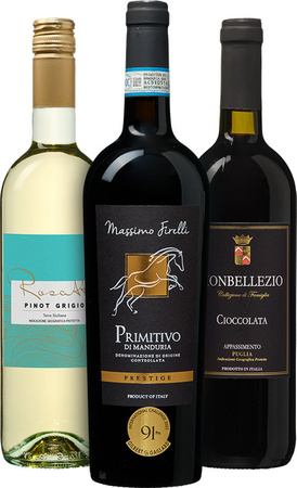 dieweinboerse.de Italienisches Wein-Probierpaket 3 x 0,75 l