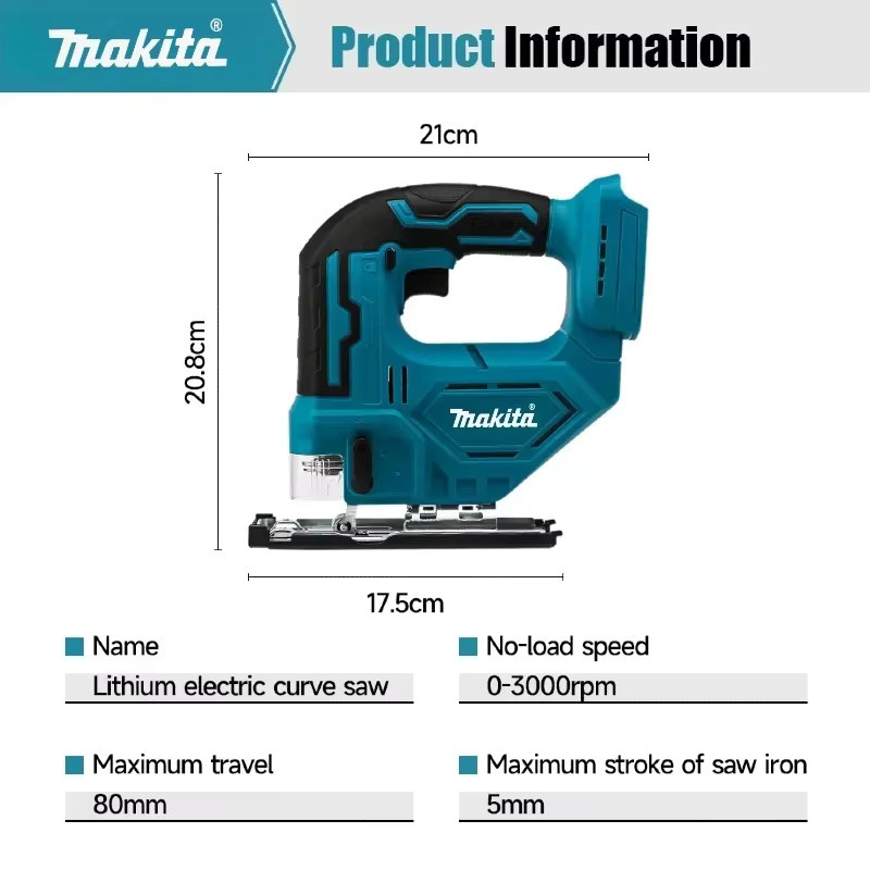 Makita DJV182Z Bürstenlose Stichsäge 18V mit 340W und Sägeblatt ohne Akku - Bild 6