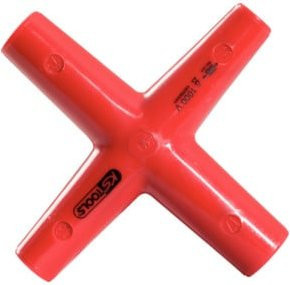 KS Tools Isolierter Kreuzschlüssel aus Chrome Vanadium in Rot mit Kunststoffisolierung, 10x12x14x17mm - Bild 1