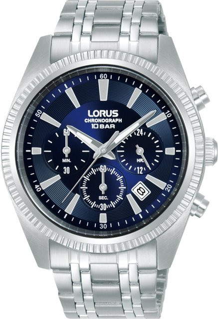 Lorus Chronograph, Quarz, Edelstahl, Blau, 42 mm, Herren - Bild 1