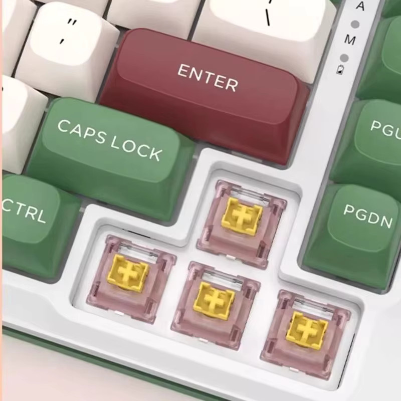 Outemu Silent Peach V3 und Silent Lemon V3 Switches für mechanische Tastaturen, Linear und Tactile, 5-Pin Hot Swap, Pre-Lubed mit PA66 und POM, Gelb - Bild 2