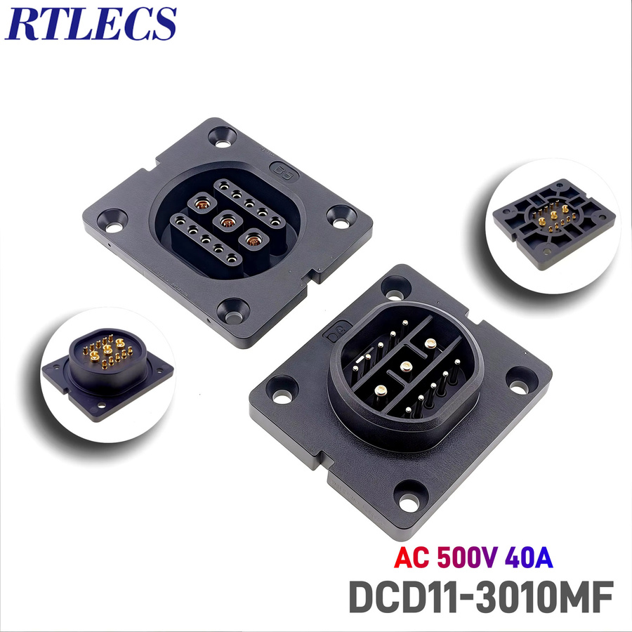 RTLECS Elektrischer Fahrzeug Batterie Ladegerät Port Stecker Adapter Buchse für Niu Yadea Aima E-Bike und E-Roller, Schwarz - Bild 1