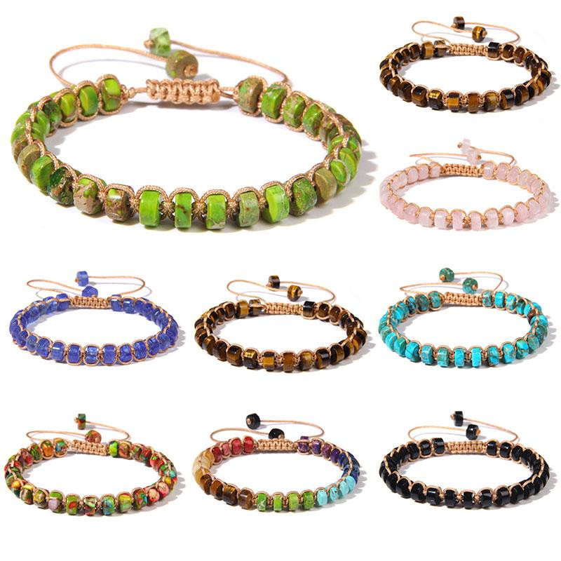 Wucifang Jewelry Armband, Achate, Tigerauge, Perle, Bunt, Unisex - Bild 2
