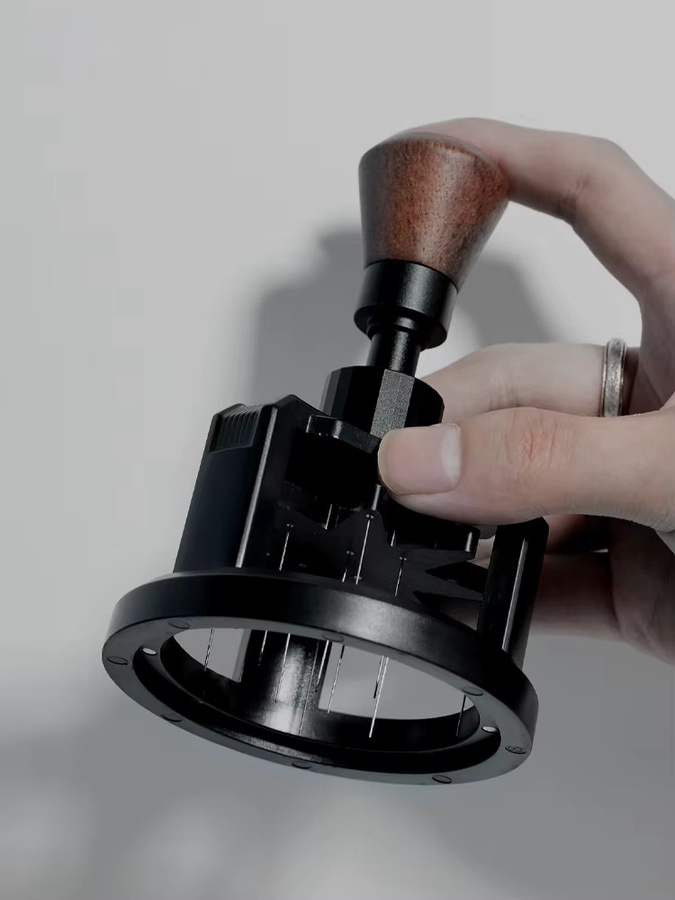 HiBREW Rotary Espressorrührer 58 mm Magnetischer Nadelverteiler in Schwarz für Kaffeemaschinen H10A und H13 G5 - Bild 5