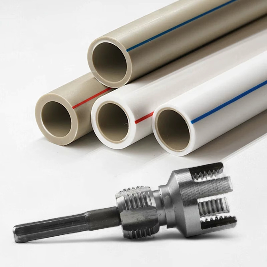 Vibratite PVC Rohr Einfädler für PPR Wasserrohre, Innengewinde Öffner für 20 mm und 25 mm, Farbe: Silber - Bild 2