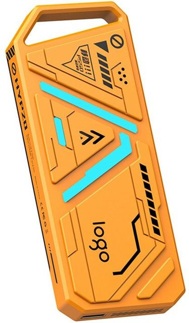 ABZZ M.2 SSD-Gehäuse Tragbares USB 3.1 Typ-C RGB Gehäuse für NGFF/NVME SSD mit 10 Gbit/s in Orange - Bild 1