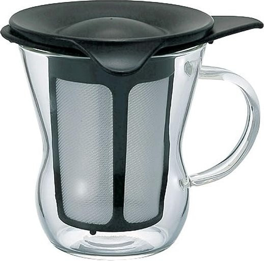 HARIO Ein-Tassen-Teebereiter mit Infuser Schwarz 200 ml - Bild 1