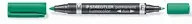 STAEDTLER Lumocolor Duo 348 Permanentmarker mit zwei Spitzengrößen in Schwarz und Grün - Bild 1