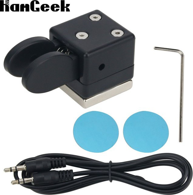 HamGeek QU-21C Mini Dual-Paddle-Taste Morse-Telegraphentaste CW-Taste mit automatischer Magnetabsorption in Schwarz - Bild 1