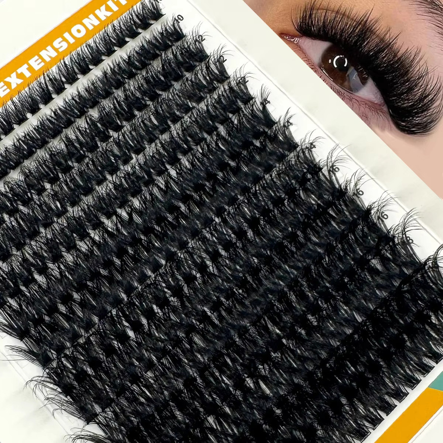 Wispy Einzelwimpernverlängerungen, 8-16mm Mix, Black, Unisex - Bild 2