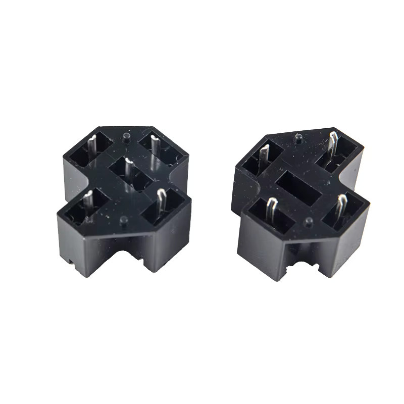 Auto 40a 6,3 Pin SPDT Relais Buchse Stecker Adapter Platine mit Montage Basis Halter und Klemmen in Schwarz - Bild 2