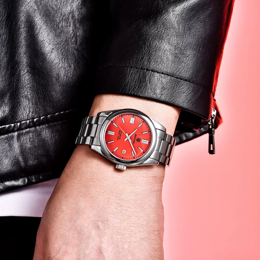 BENYAR Armbanduhr Automatik, Edelstahl, Schwarz, 39 mm, Herren - Bild 4