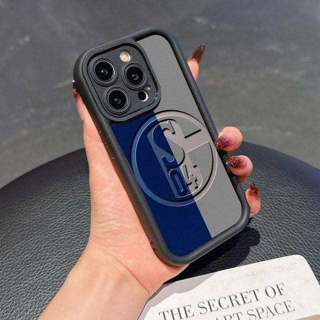 Stoßfeste Silikon Handyhülle S-Schalke 04 für iPhone in Blau - Bild 1