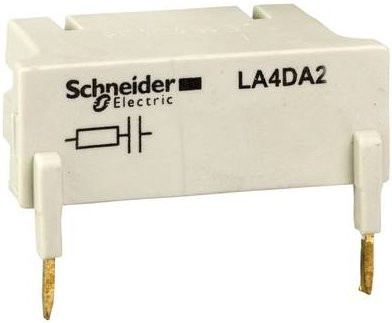 Schneider Electric LA4DA2N Beschaltungsmodul RC-Glied 380-415VAC für D40-D150 Kleinverteiler in Weiß - Bild 1