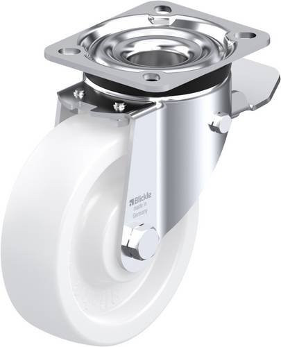Blickle Lenkrolle LK-SPO 125G-1-ST mit Feststeller, Farbe Weiß, Rad-Durchmesser: 12 cm, Tragfähigkeit: 350 kg - Bild 1
