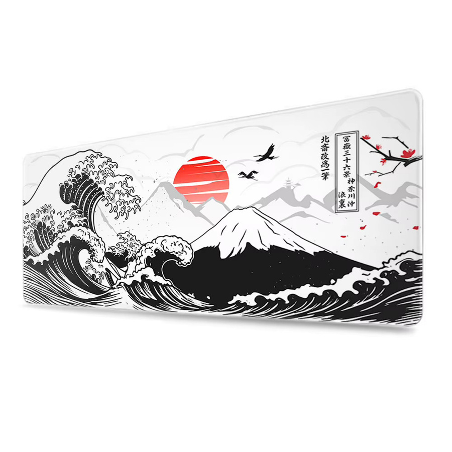 HYBXAXC Gaming Mauspad Japan Die große Welle von Kanagawa XL Schreibtischunterlage Multicolor - Bild 6