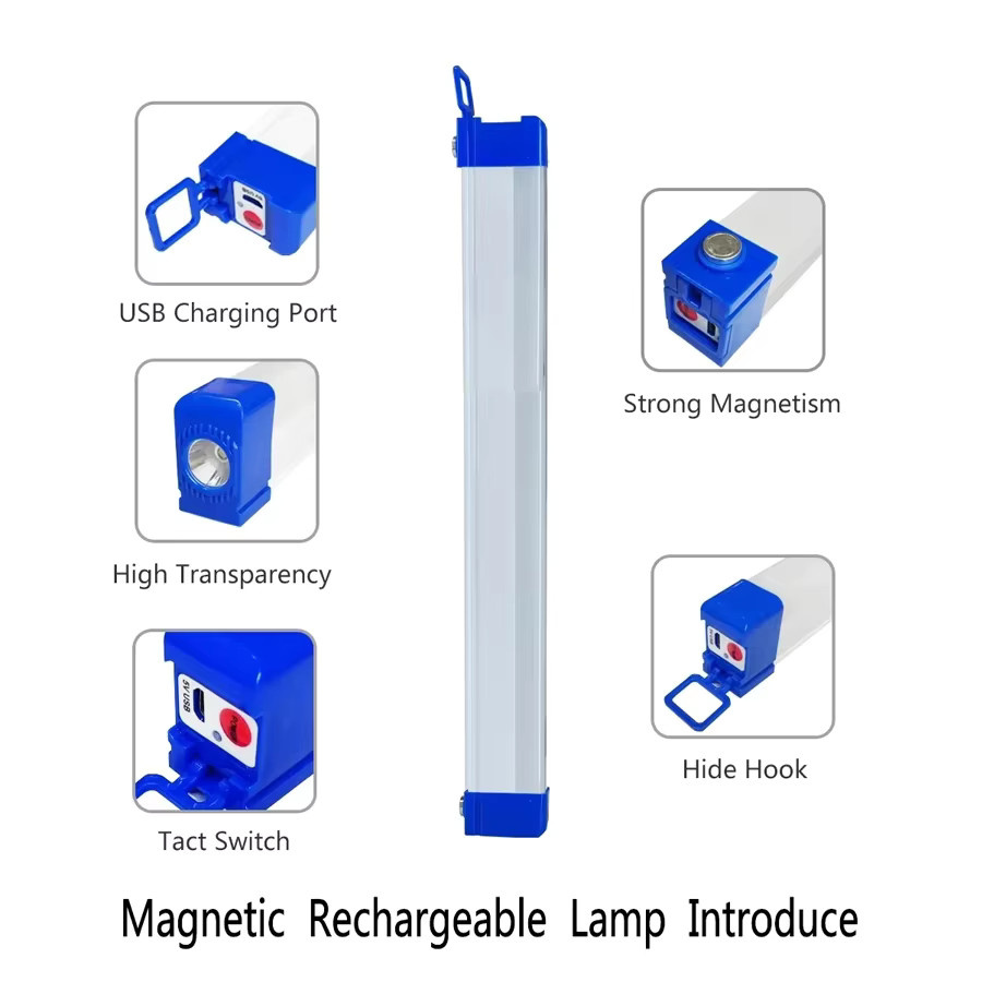 KDULIT Tragbare LED-Leuchte mit USB-Wiederaufladung, Magnetische COB-Lichtleiste in Weiß für Küchenschränke und Camping, Cool White - Bild 3