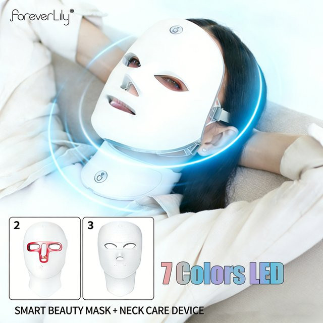 foreverlily LED Gesichtsmaske, 7-Farben, Unisex - Bild 1