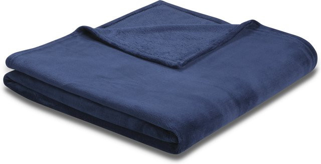 Biederlack Wohndecke Soft & Cover in Blau, flauschige Fleece-Decke mit modernem Design, B/B: 200 x 150 cm - Bild 1